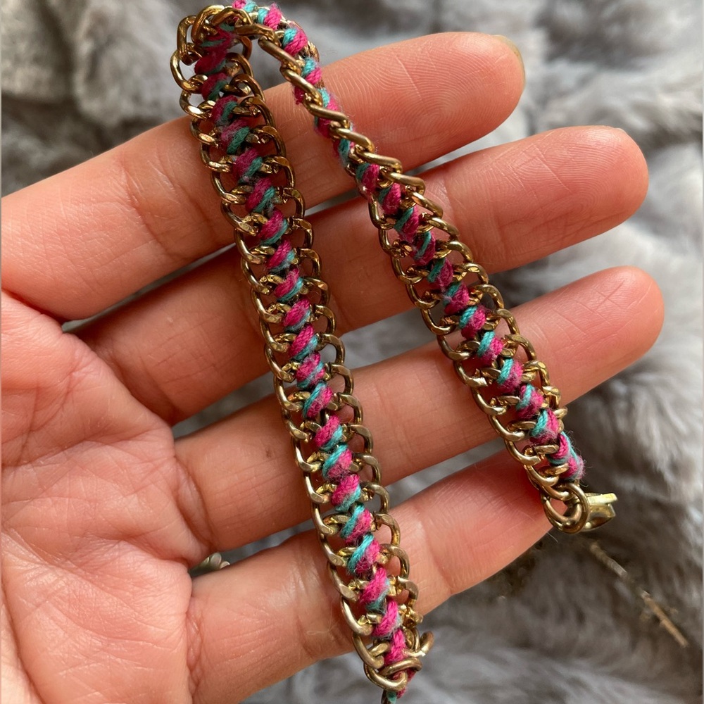 Multi-color Pink and Teal Bracelet